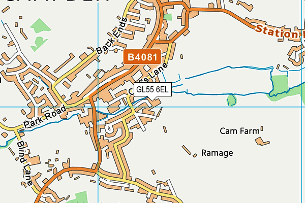 GL55 6EL map - OS VectorMap District (Ordnance Survey)
