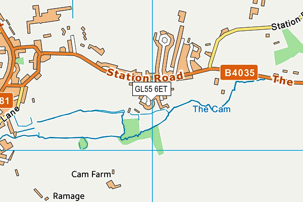 GL55 6ET map - OS VectorMap District (Ordnance Survey)