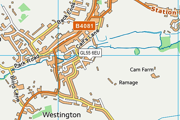 GL55 6EU map - OS VectorMap District (Ordnance Survey)