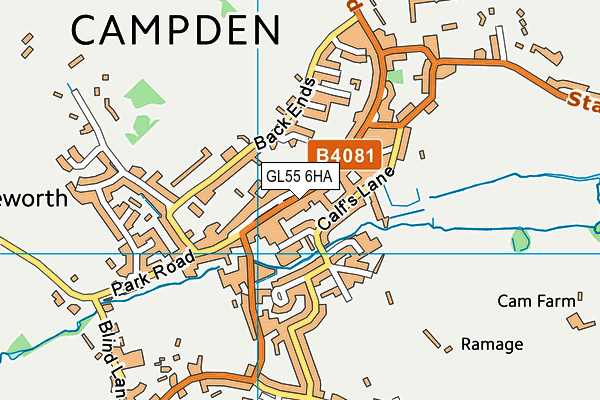 GL55 6HA map - OS VectorMap District (Ordnance Survey)