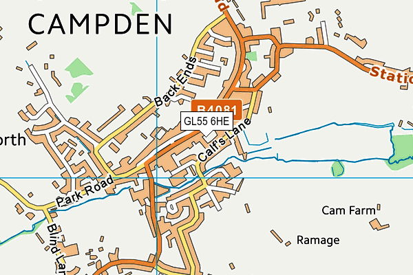 GL55 6HE map - OS VectorMap District (Ordnance Survey)