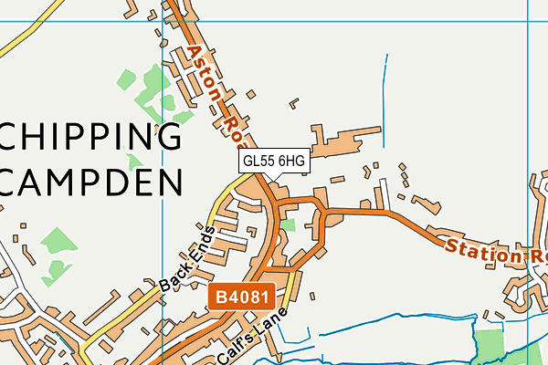 GL55 6HG map - OS VectorMap District (Ordnance Survey)