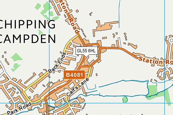 GL55 6HL map - OS VectorMap District (Ordnance Survey)