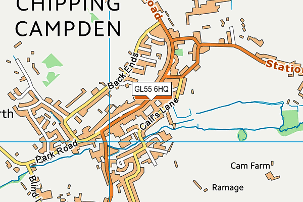 GL55 6HQ map - OS VectorMap District (Ordnance Survey)