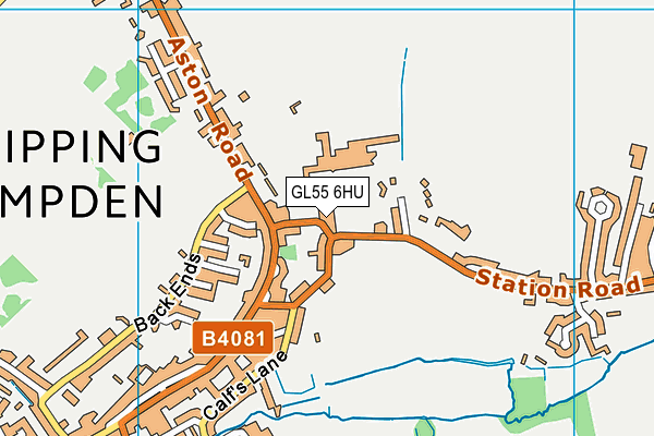 GL55 6HU map - OS VectorMap District (Ordnance Survey)
