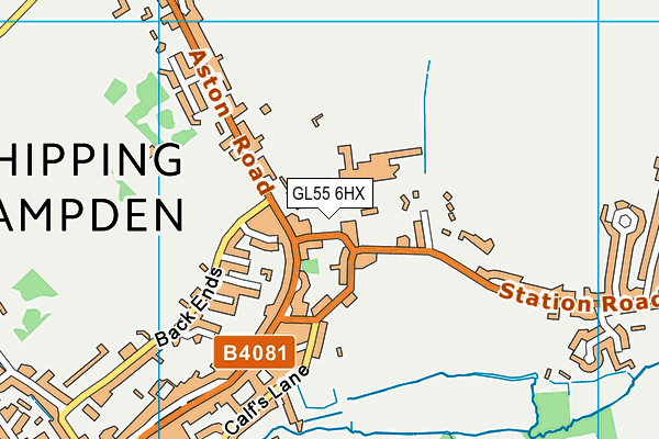 GL55 6HX map - OS VectorMap District (Ordnance Survey)
