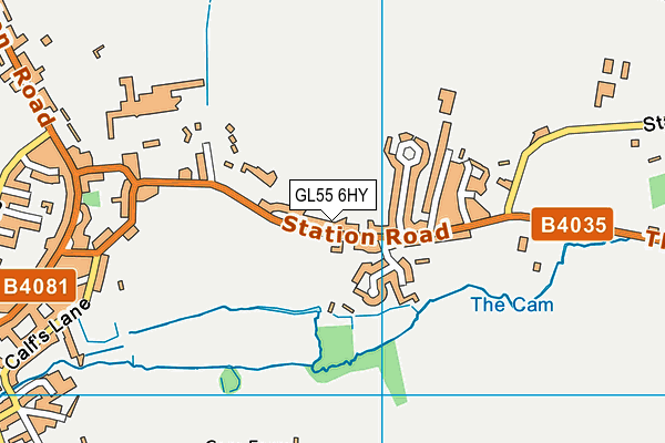 GL55 6HY map - OS VectorMap District (Ordnance Survey)
