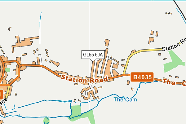 GL55 6JA map - OS VectorMap District (Ordnance Survey)