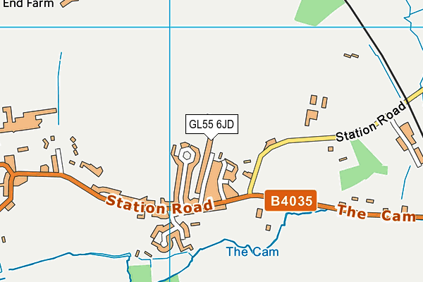 GL55 6JD map - OS VectorMap District (Ordnance Survey)