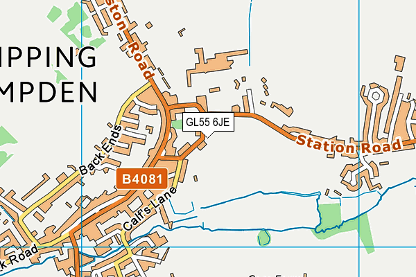 GL55 6JE map - OS VectorMap District (Ordnance Survey)