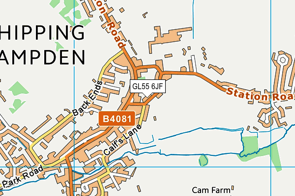 GL55 6JF map - OS VectorMap District (Ordnance Survey)