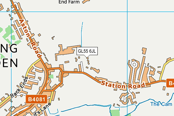 GL55 6JL map - OS VectorMap District (Ordnance Survey)