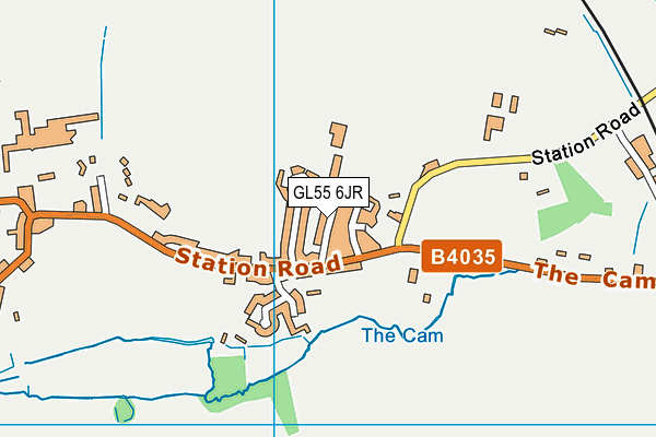 GL55 6JR map - OS VectorMap District (Ordnance Survey)