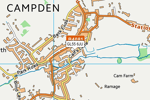 GL55 6JU map - OS VectorMap District (Ordnance Survey)