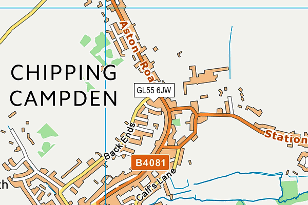 GL55 6JW map - OS VectorMap District (Ordnance Survey)