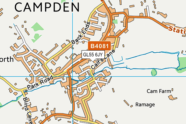 GL55 6JY map - OS VectorMap District (Ordnance Survey)