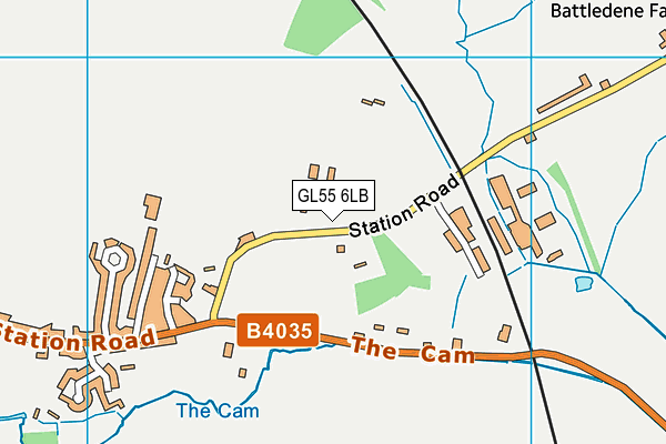 GL55 6LB map - OS VectorMap District (Ordnance Survey)