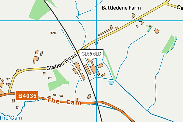 GL55 6LD map - OS VectorMap District (Ordnance Survey)