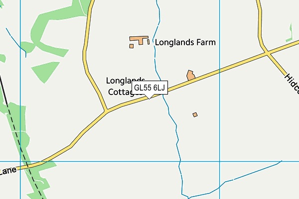 GL55 6LJ map - OS VectorMap District (Ordnance Survey)