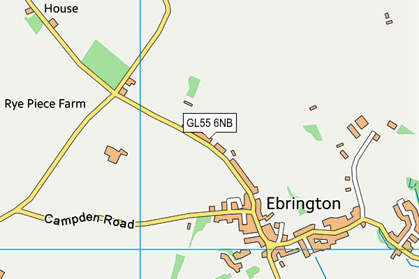 Ebrington Playing Fields map (GL55 6NB) - OS VectorMap District (Ordnance Survey)