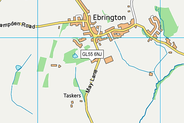 GL55 6NJ map - OS VectorMap District (Ordnance Survey)