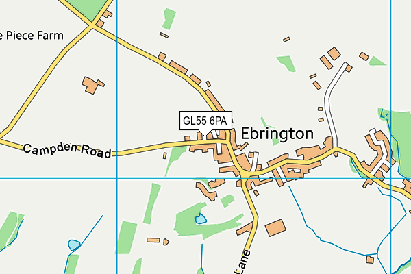 GL55 6PA map - OS VectorMap District (Ordnance Survey)