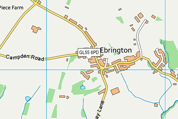 GL55 6PD map - OS VectorMap District (Ordnance Survey)