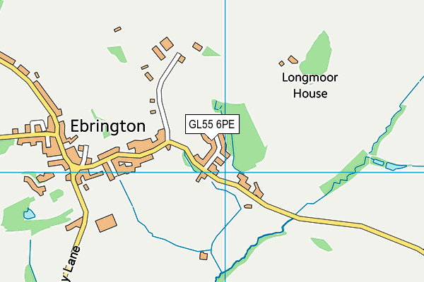 GL55 6PE map - OS VectorMap District (Ordnance Survey)