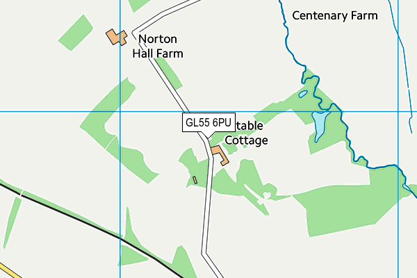 GL55 6PU map - OS VectorMap District (Ordnance Survey)