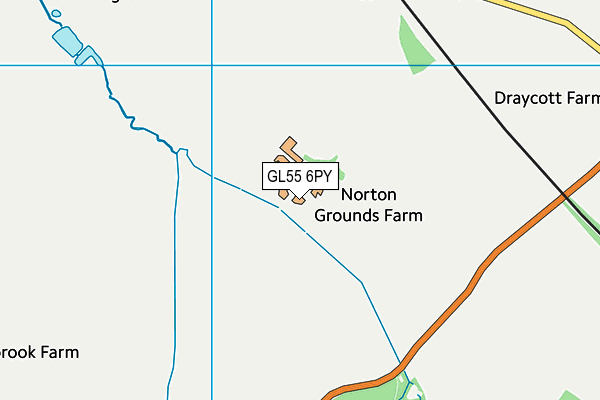 GL55 6PY map - OS VectorMap District (Ordnance Survey)