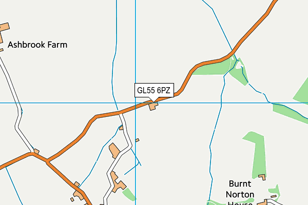 GL55 6PZ map - OS VectorMap District (Ordnance Survey)