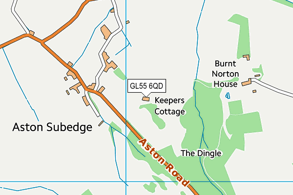 GL55 6QD map - OS VectorMap District (Ordnance Survey)