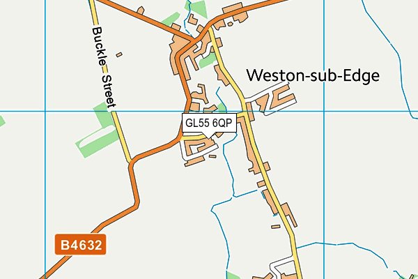 GL55 6QP map - OS VectorMap District (Ordnance Survey)