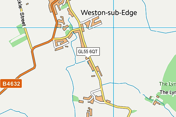 GL55 6QT map - OS VectorMap District (Ordnance Survey)