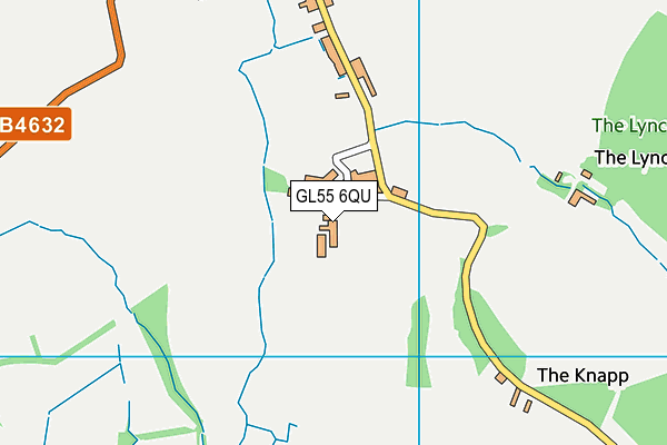 GL55 6QU map - OS VectorMap District (Ordnance Survey)