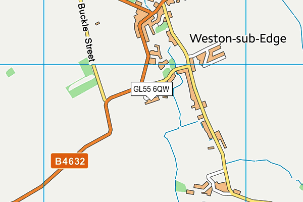 GL55 6QW map - OS VectorMap District (Ordnance Survey)