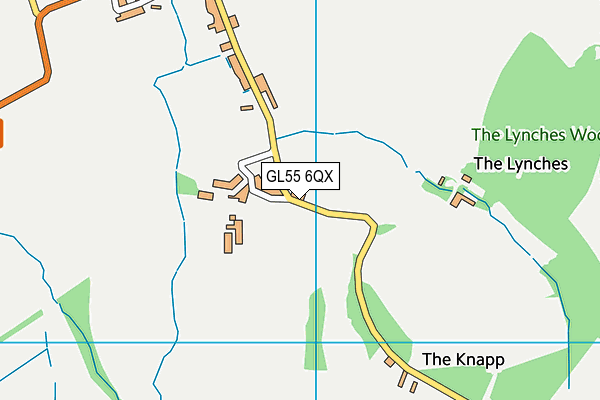 GL55 6QX map - OS VectorMap District (Ordnance Survey)