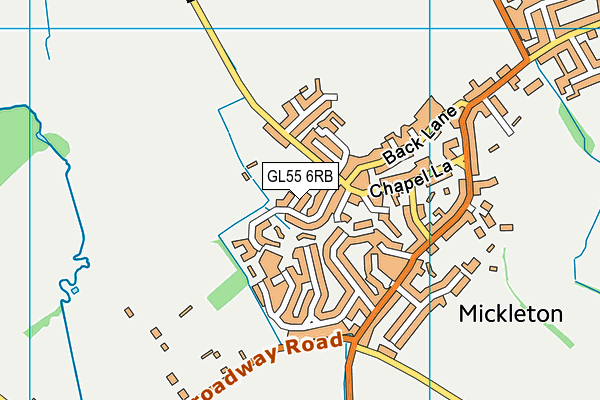 GL55 6RB map - OS VectorMap District (Ordnance Survey)