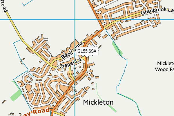 GL55 6SA map - OS VectorMap District (Ordnance Survey)