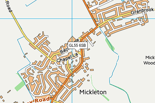 GL55 6SB map - OS VectorMap District (Ordnance Survey)