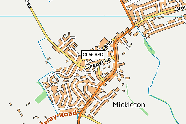 GL55 6SD map - OS VectorMap District (Ordnance Survey)