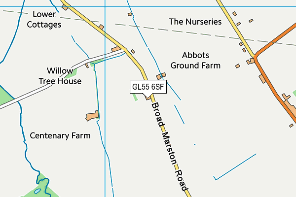 GL55 6SF map - OS VectorMap District (Ordnance Survey)