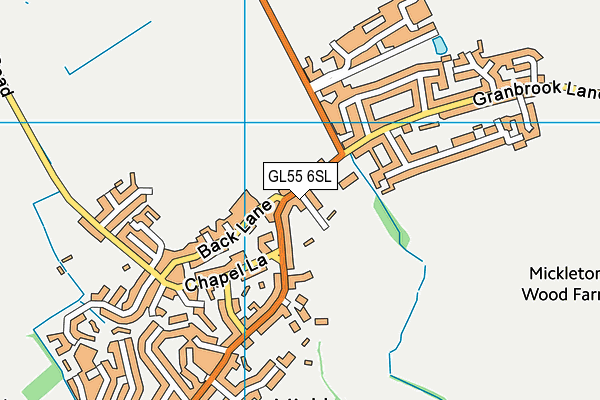 GL55 6SL map - OS VectorMap District (Ordnance Survey)