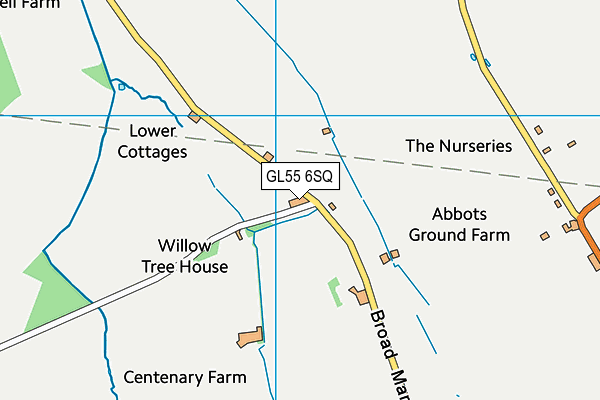 GL55 6SQ map - OS VectorMap District (Ordnance Survey)