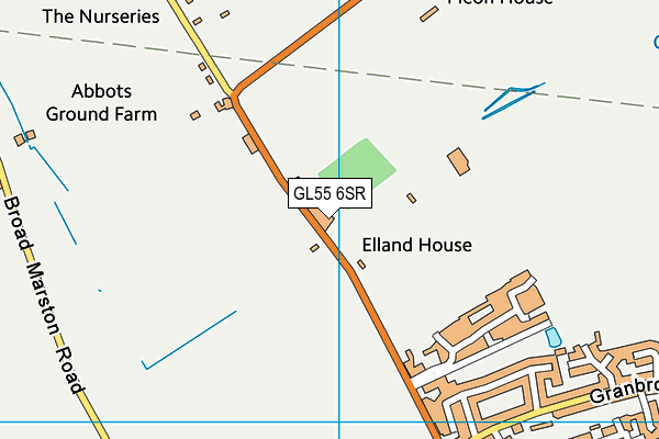 GL55 6SR map - OS VectorMap District (Ordnance Survey)