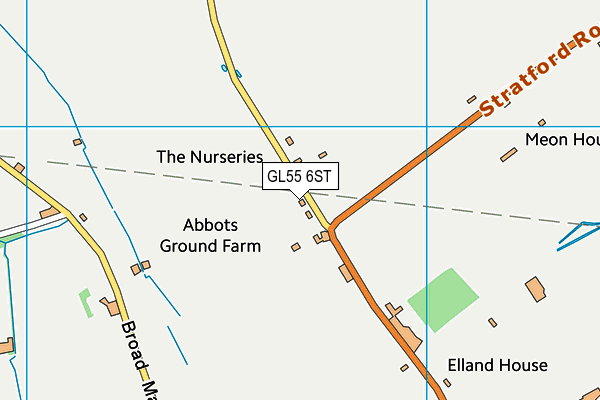 GL55 6ST map - OS VectorMap District (Ordnance Survey)