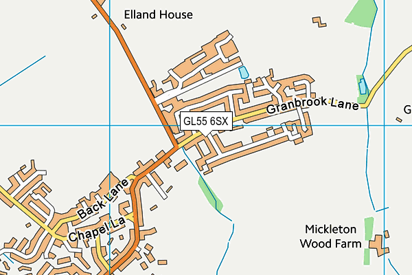 GL55 6SX map - OS VectorMap District (Ordnance Survey)