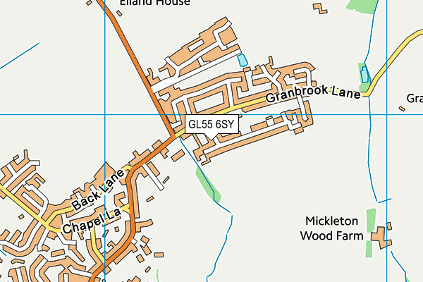 GL55 6SY map - OS VectorMap District (Ordnance Survey)