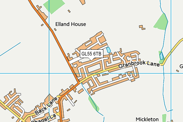 GL55 6TB map - OS VectorMap District (Ordnance Survey)