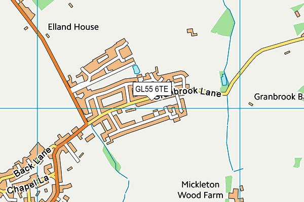 GL55 6TE map - OS VectorMap District (Ordnance Survey)